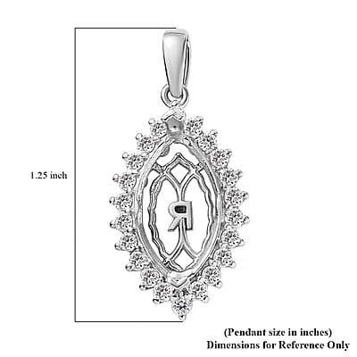 Diamond E-F VS2 0.80 ctw Pendant in 950 Platinum 5.10 Grams
