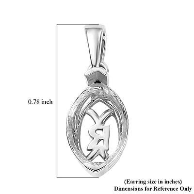 950 Luxuriant Platinum Mounted Solitaire Pendant (Mrq 18x8 mm)