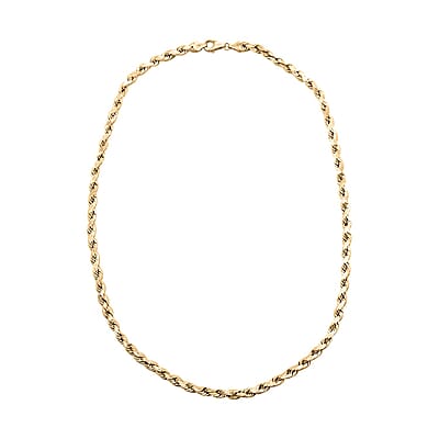 10K Yellow Gold 6mm Rope Chain Necklace 20 Inches 10.20 Grams