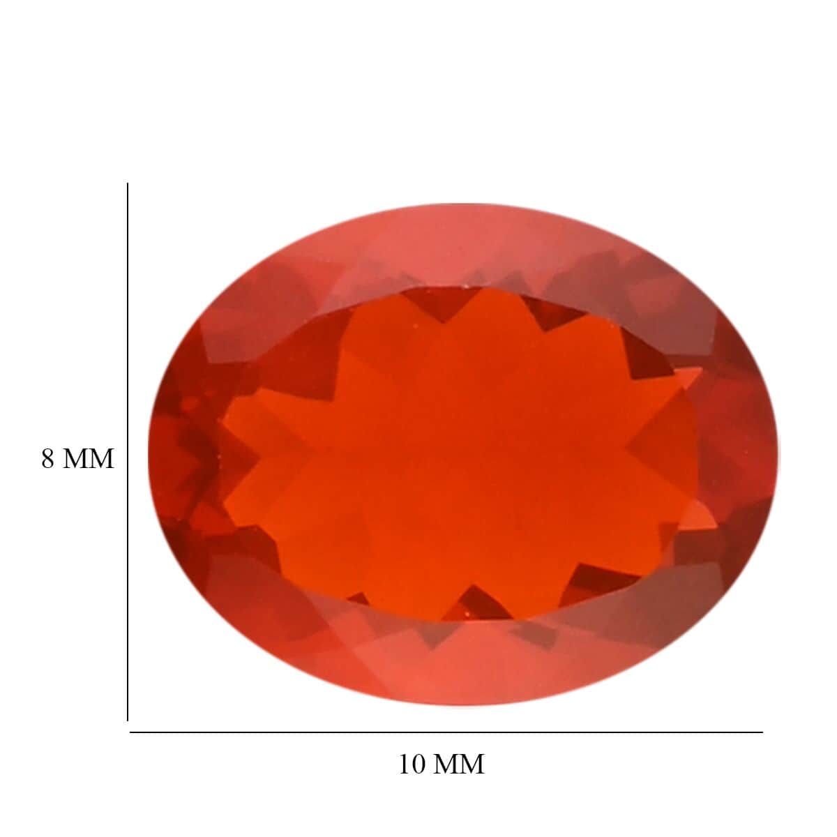 AAAA Crimson Fire Opal (Ovl 10x8 mm) 1.75 ctw image number 3