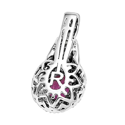 Certified & Appraised Rhapsody AAAA Padparadscha Sapphire and E-F VS2 Diamond 2.02 ctw Pendant without Chain in 950 Platinum
