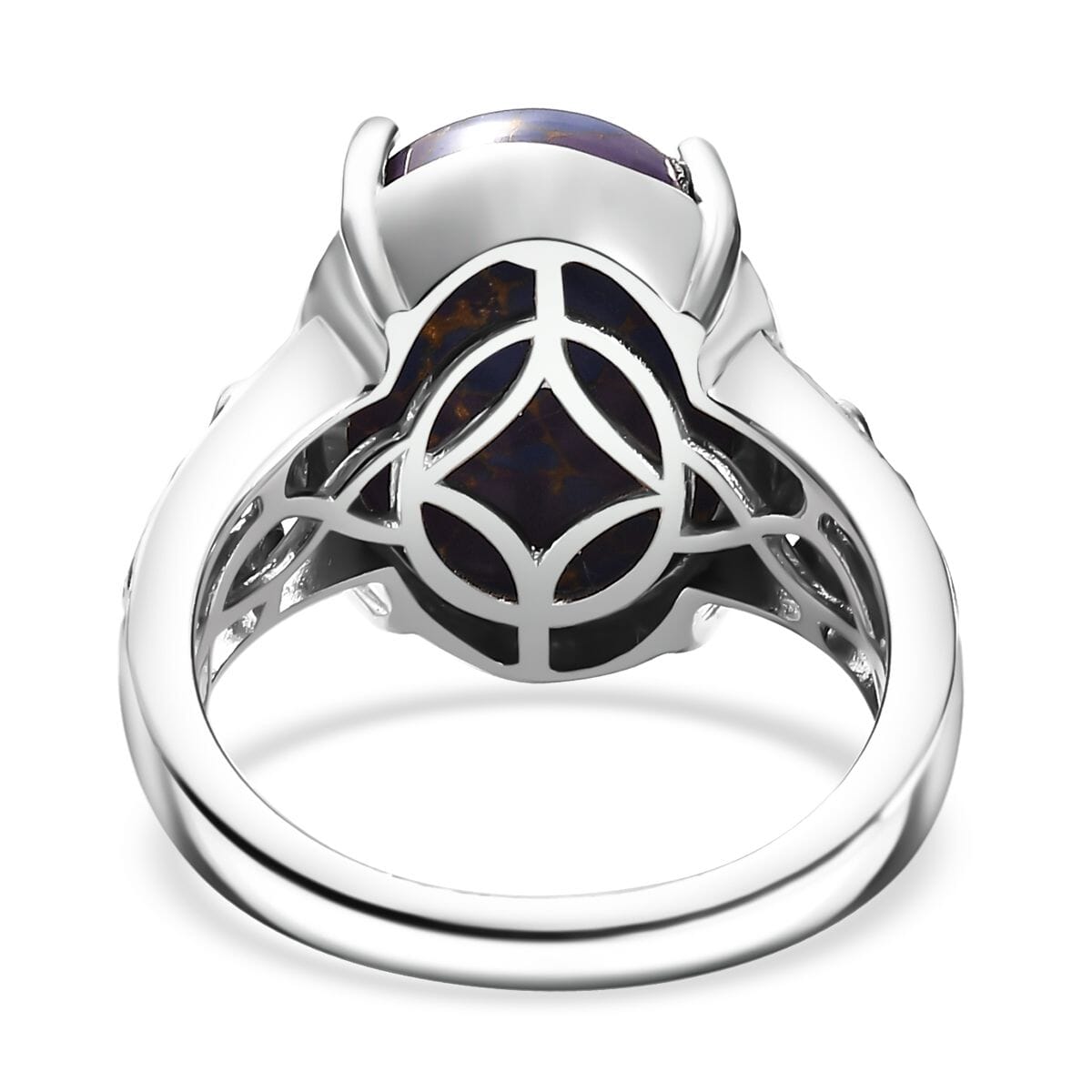Karis Mojave Purple Turquoise Ring in 18K YG Plated and Platinum Bond (Size 10.0) 9.15 ctw image number 4