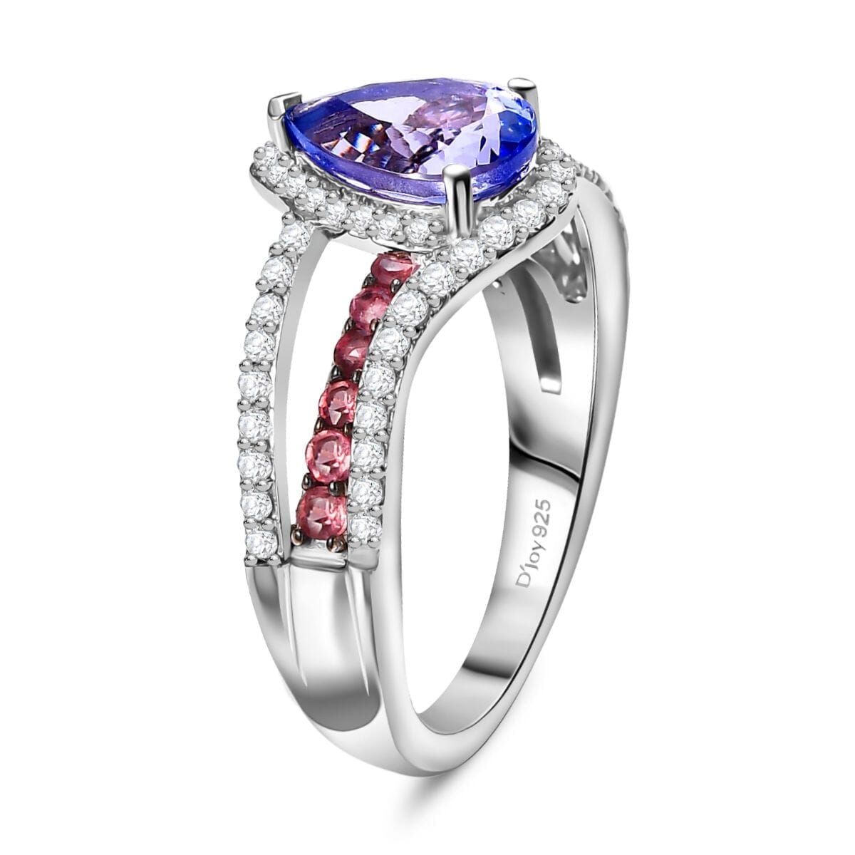 TLV Tanzanite, Multi Gemstone Ring in Rhodium Over Sterling Silver (Size 5.0) 2.00 ctw image number 3