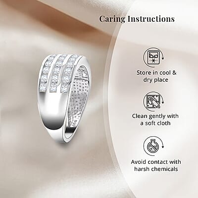 NY Closeout Luxuriant Lab Grown Diamond 1.00 ctw Ring in 10K White Gold (Size 8.5)
