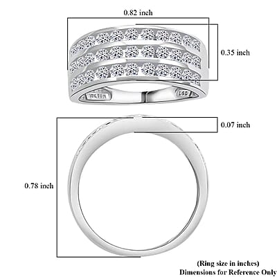 NY Closeout Luxuriant Lab Grown Diamond 1.00 ctw Ring in 10K White Gold (Size 8.5)