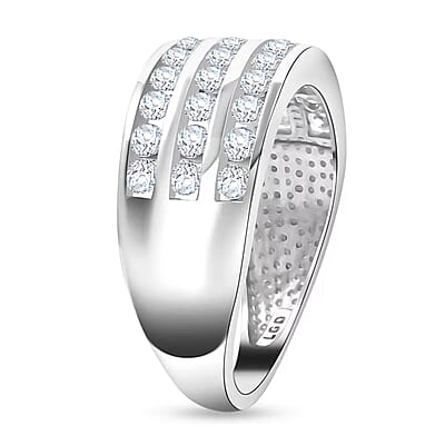 NY Closeout Luxuriant Lab Grown Diamond 1.00 ctw Ring in 10K White Gold (Size 8.5)