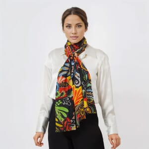 Multi Paisley La Marey 100% Cashmere Digitally Printed Scarf