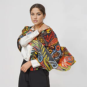 Multi Paisley La Marey 100% Cashmere Digitally Printed Scarf
