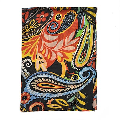 Multi Paisley La Marey 100% Cashmere Digitally Printed Scarf