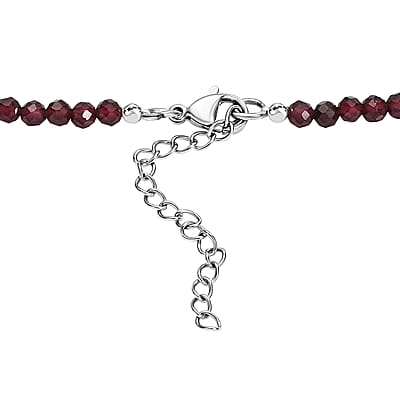 Karis Norwegian Thulite and Orissa Rhodolite Garnet 92.25 ctw Dragon Necklace in Platinum Bond 18 Inches