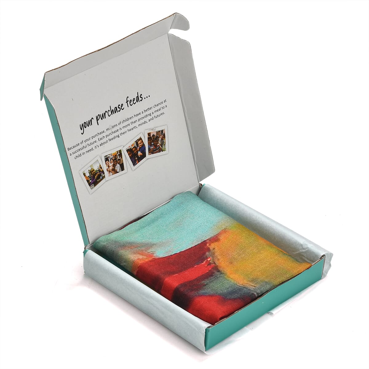 Multi Brushstroke La Marey 100% Cashmere Digitally Printed Scarf image number 7