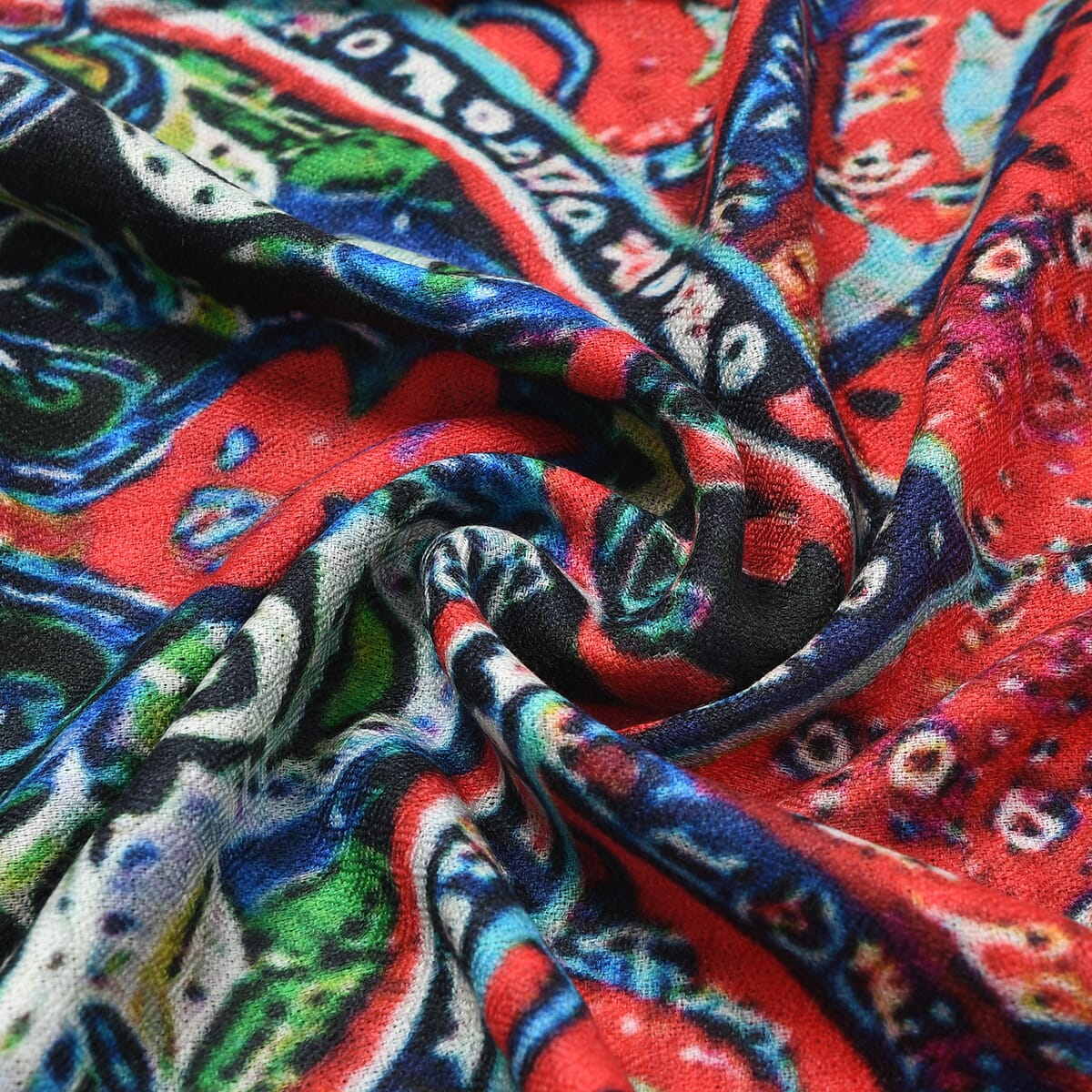 Pink Paisley La Marey 100% Cashmere Digitally Printed Scarf image number 6