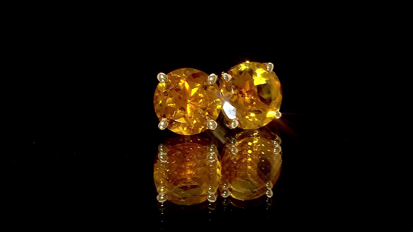 Doorbuster Luxoro 10K Yellow Gold AAA Brazilian Heliodor Solitaire Stud Earrings 1.60 ctw