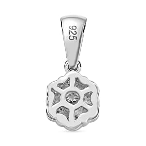 Lab Grown Diamond (F-SI) 0.51 ctw Pendant in Platinum Over Sterling Silver