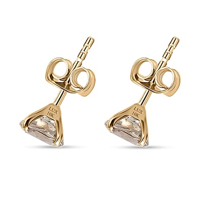 Luxoro AAA Turkizite 2.00 ctw Solitaire Stud Earrings in 10K Yellow Gold