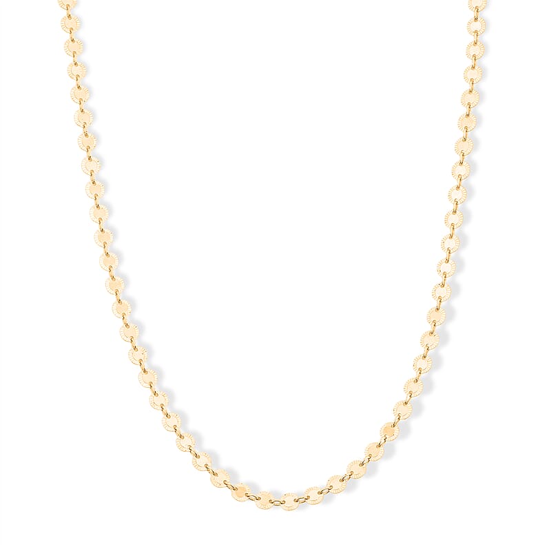 14K YG Over Sterling Silver Necklace 5.8 Grams (18 Inches)