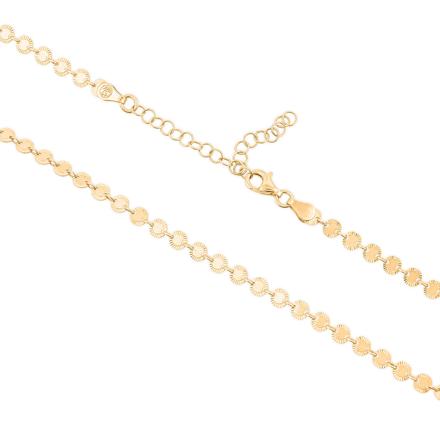 14K YG Over Sterling Silver Necklace 5.8 Grams (18 Inches)