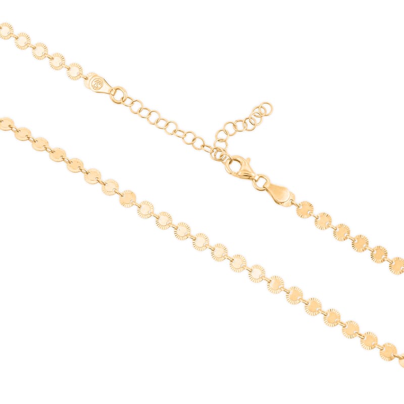 14K YG Over Sterling Silver Necklace 5.8 Grams (18 Inches)
