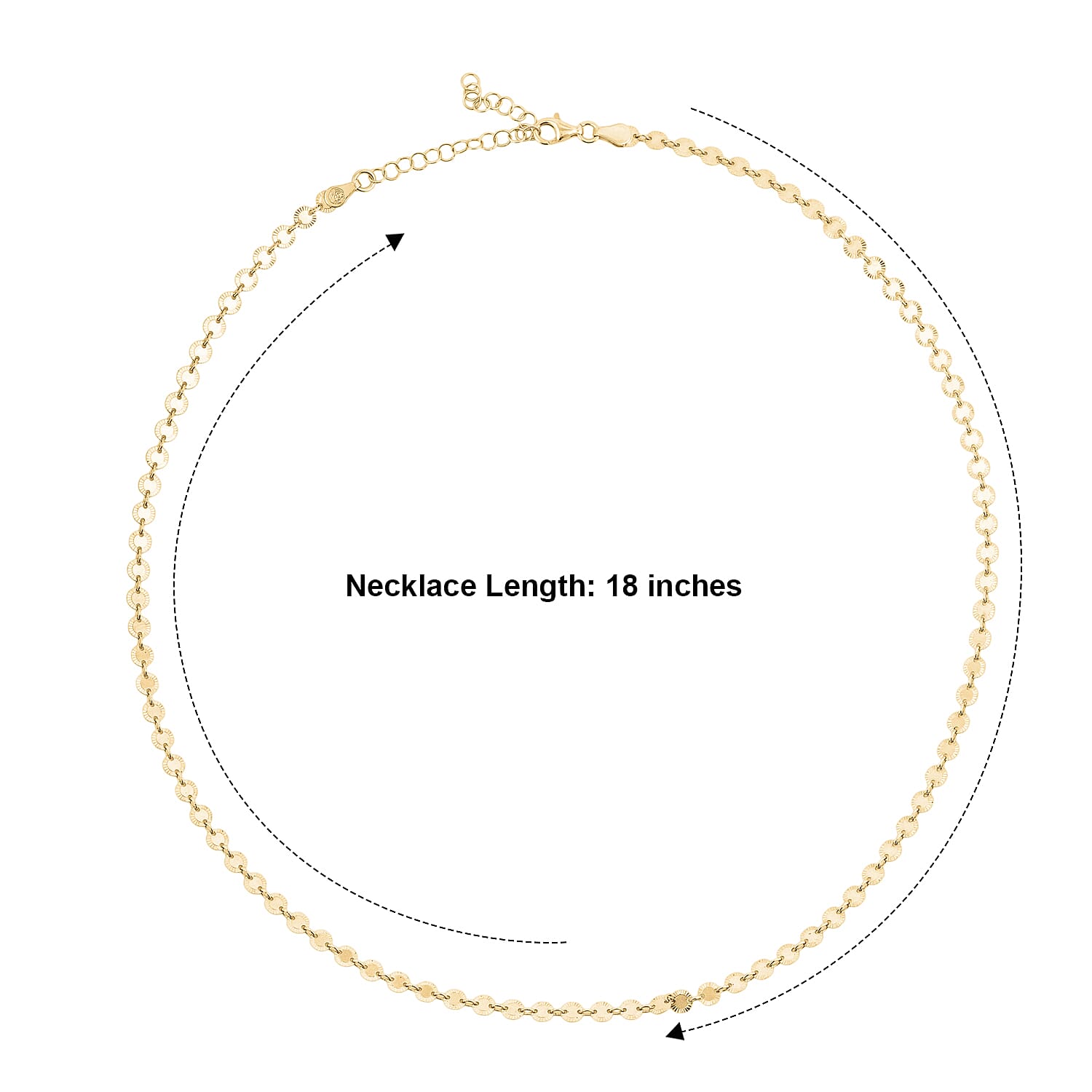 14K YG Over Sterling Silver Necklace 5.8 Grams (18 Inches)
