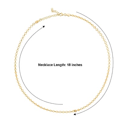 14K YG Over Sterling Silver Necklace 5.8 Grams (18 Inches)