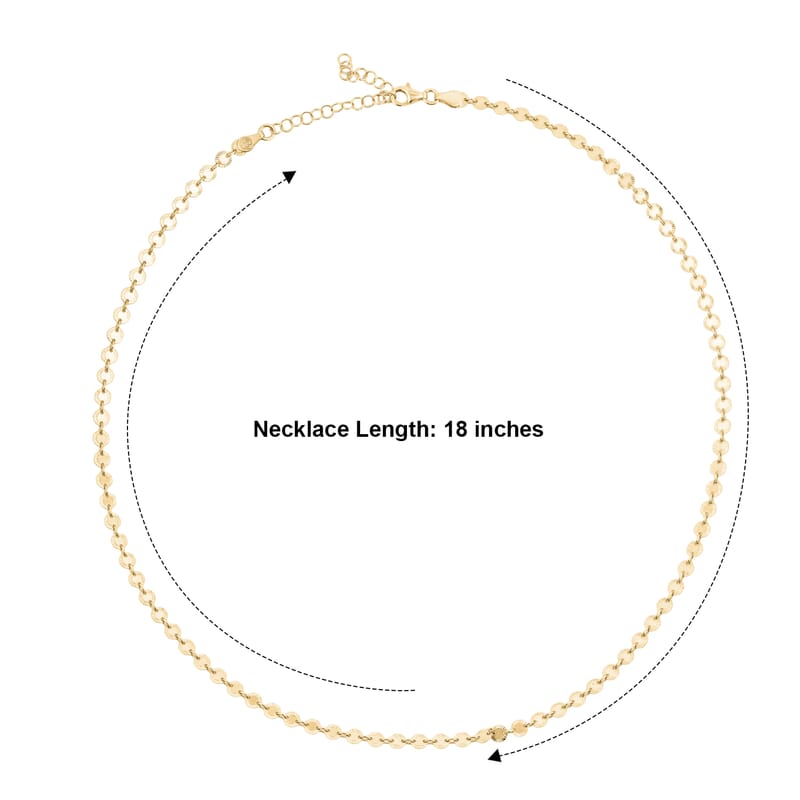 14K YG Over Sterling Silver Necklace 5.8 Grams (18 Inches)