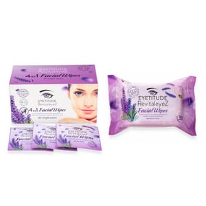 Eyetitude RevitaleyeZ 4-In-1 Face Wipes, Facial Cleansing, Moisturizing, Rejuvenating and Protecting Wipes For All Skin Types (30 Count)