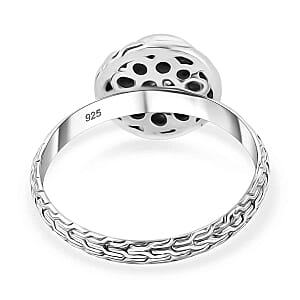 Moissanite 1.44 ctw Ring in Sterling Silver (Size 10)