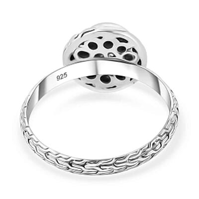 Moissanite 1.44 ctw Ring in Sterling Silver (Size 10)