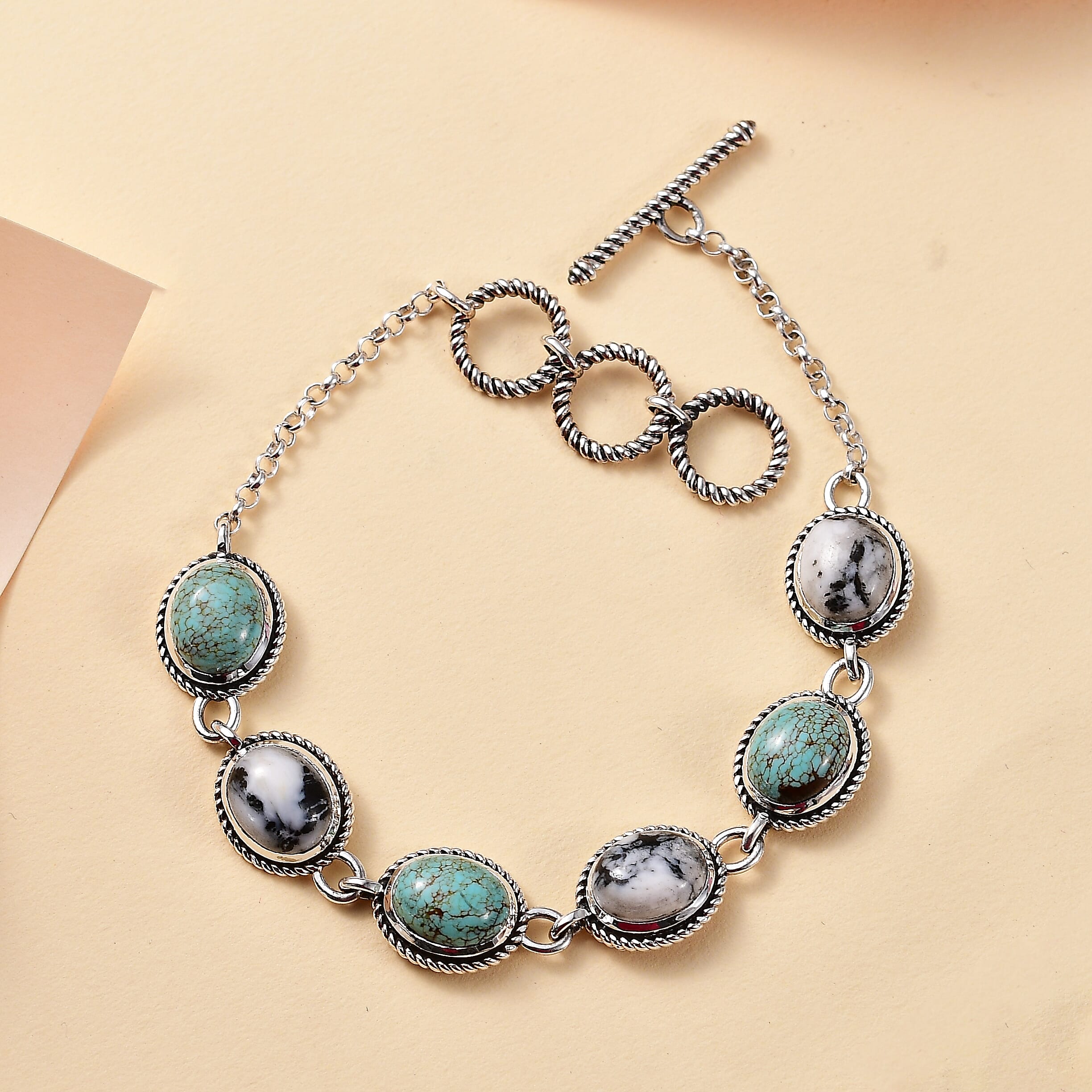 Buy D'Joy Artisan Crafted Blue Horizon Turquoise and White Buffalo