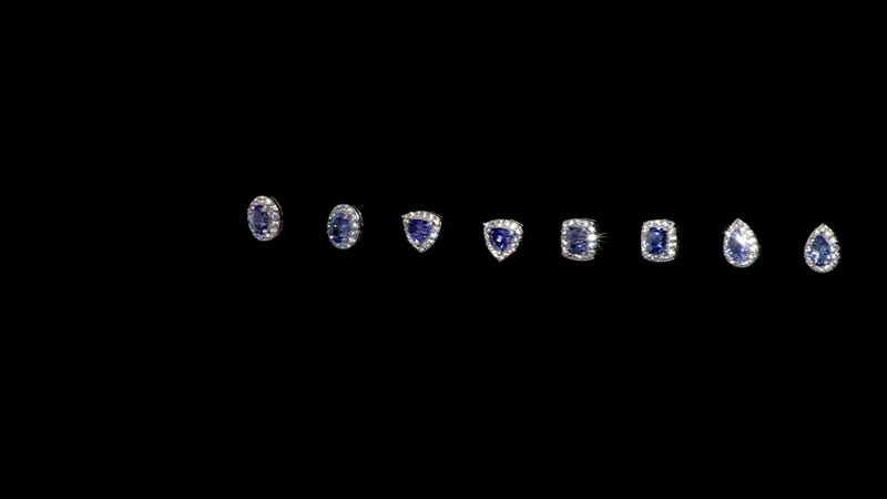 Tanzanite and White Zircon 1.15 ctw Solitaire Stud Earring in Rhodium Over Sterling Silver