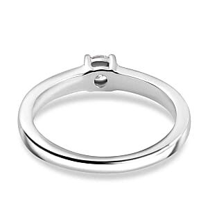 Lab Grown Diamond 0.25 ctw Ring in Rhodium Over Sterling Silver (Size 11.5)
