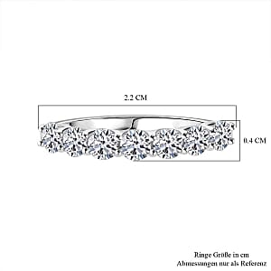 Luxuriant Lab Grown Diamond 1.00 ctw Ring in Platinum Over Sterling Silver (Size 10.0)