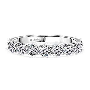 Luxuriant Lab Grown Diamond 1.00 ctw Ring in Platinum Over Sterling Silver (Size 11.5)