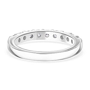 Luxuriant Lab Grown Diamond 1.00 ctw Ring in Platinum Over Sterling Silver (Size 11.5)