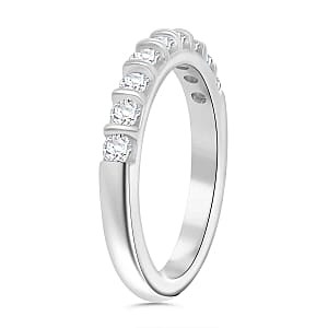 Luxuriant Lab Grown Diamond 1.00 ctw Ring in Platinum Over Sterling Silver (Size 11.5)