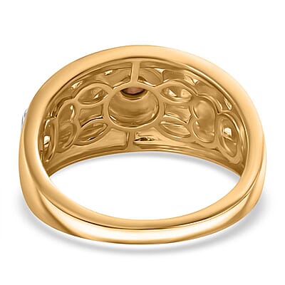 Karis White Diamond Accent Ring in 18K YG Plated (Size 10.0)