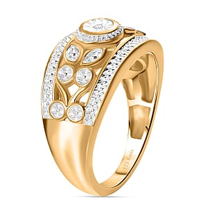 Karis White Diamond Accent Ring in 18K YG Plated (Size 7.0)