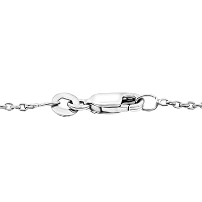 White Diamond 1.00 ctw Necklace in Rhodium Over Sterling Silver 20 Inches
