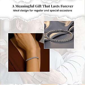 White Diamond 1.00 ctw Bracelet in Rhodium Over Sterling Silver (7.25 In)