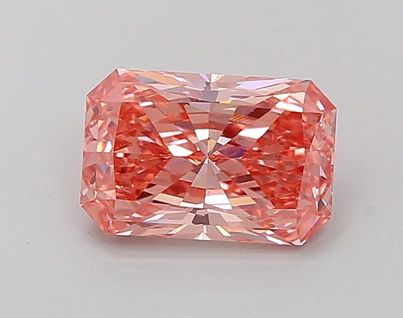 IGI Certified Luxuriant Lab Grown Pink Diamond (VS2) (Radiant Mix mm) 3.50 ctw