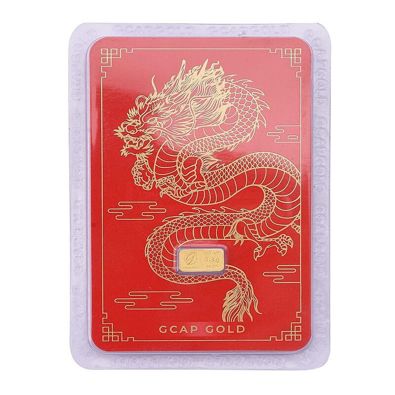 23K Yellow Gold Dragon Bar 0.30 Grams