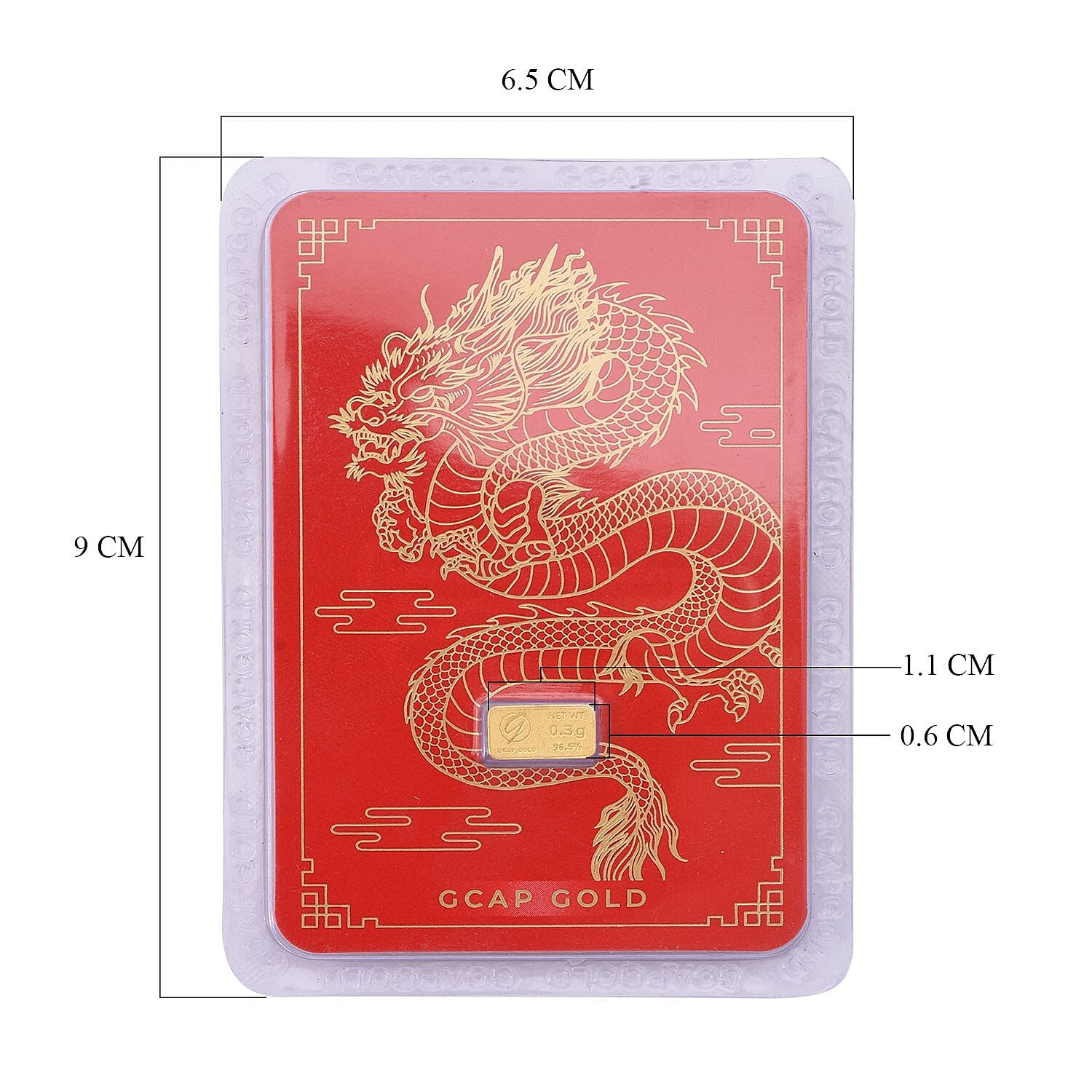23K Yellow Gold Dragon Bar 0.30 Grams