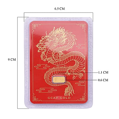 23K Yellow Gold Dragon Bar 0.30 Grams