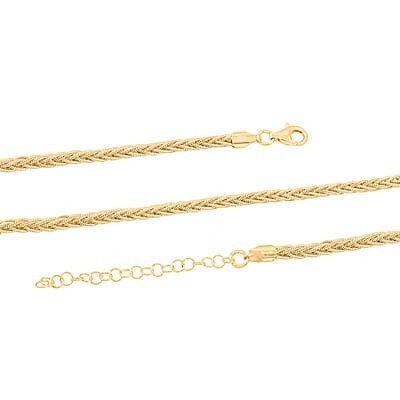 Snake Round Chain Necklace in 14K Yellow Gold Over Sterling Silver 20 Grams 18 Inches