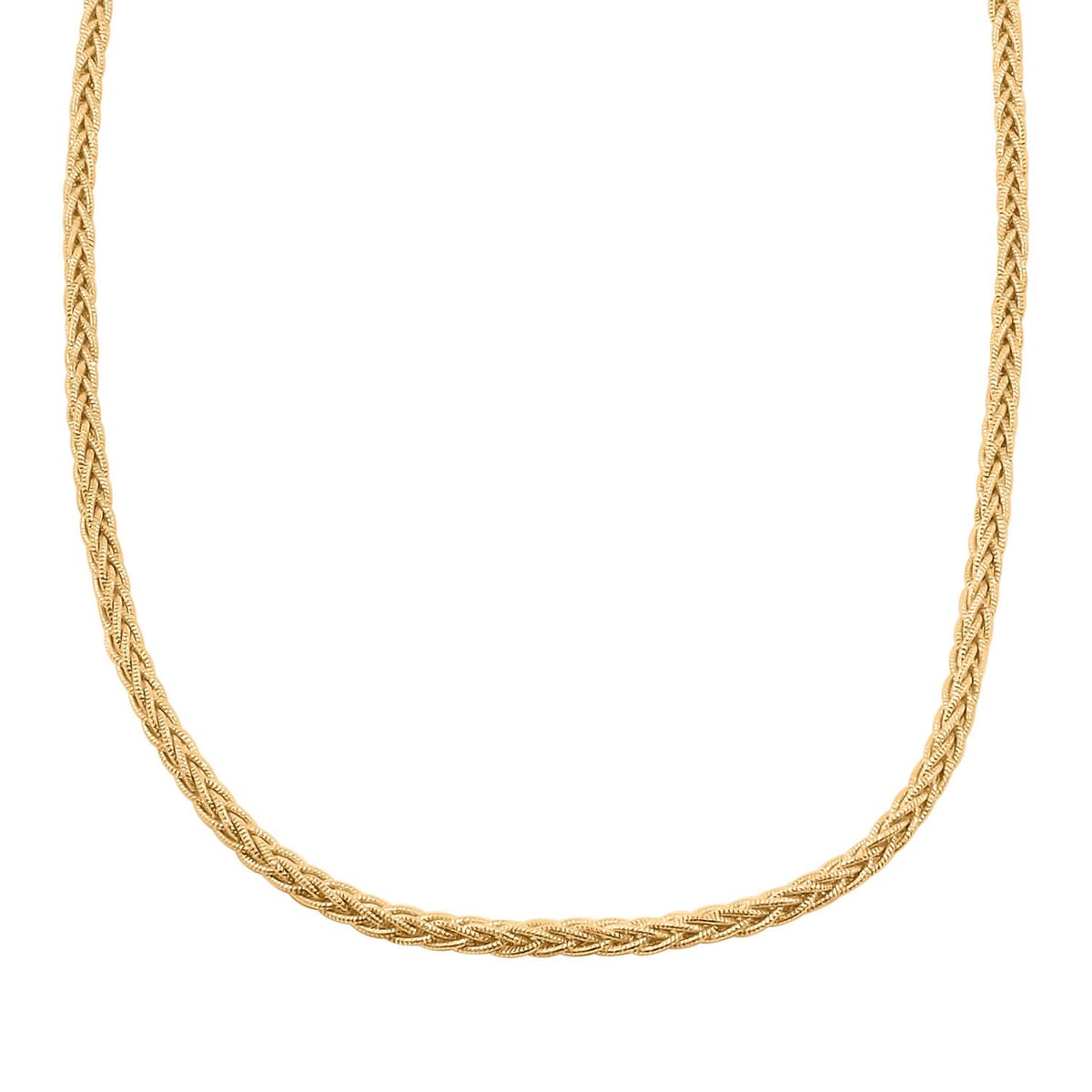 Snake Round Chain Necklace in 14K Yellow Gold Over Sterling Silver 20 Grams 18 Inches image number 2