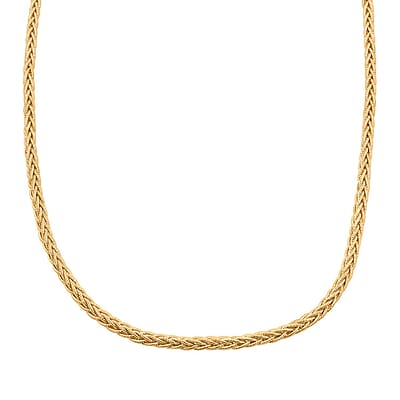 Snake Round Chain Necklace in 14K Yellow Gold Over Sterling Silver 20 Grams 18 Inches