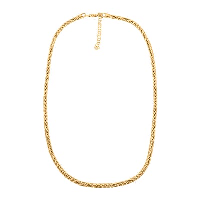 Snake Round Chain Necklace in 14K Yellow Gold Over Sterling Silver 20 Grams 18 Inches