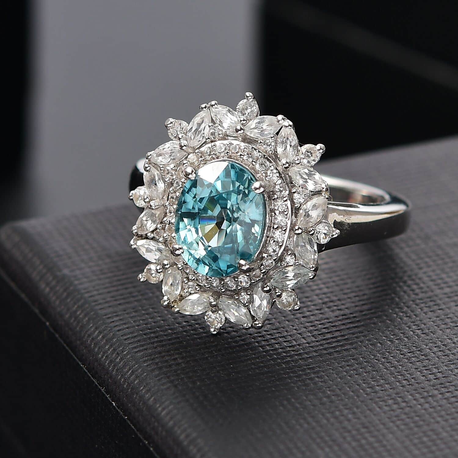 Natural Blue Zircon Ring 3.0 Carat , 925 Sterling Silver, Handmade Ring For Men And Woman ,Astrological Ring , Love outlets Point