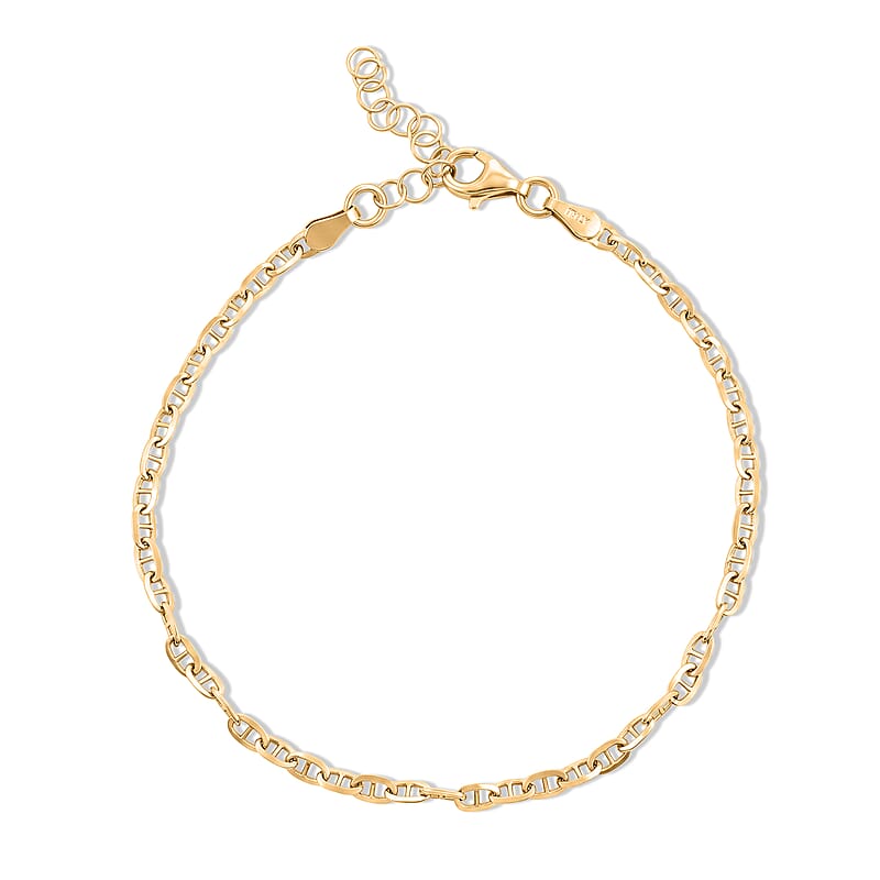 14K YG Over Sterling Silver Bracelet 2 grams (7.50 In)