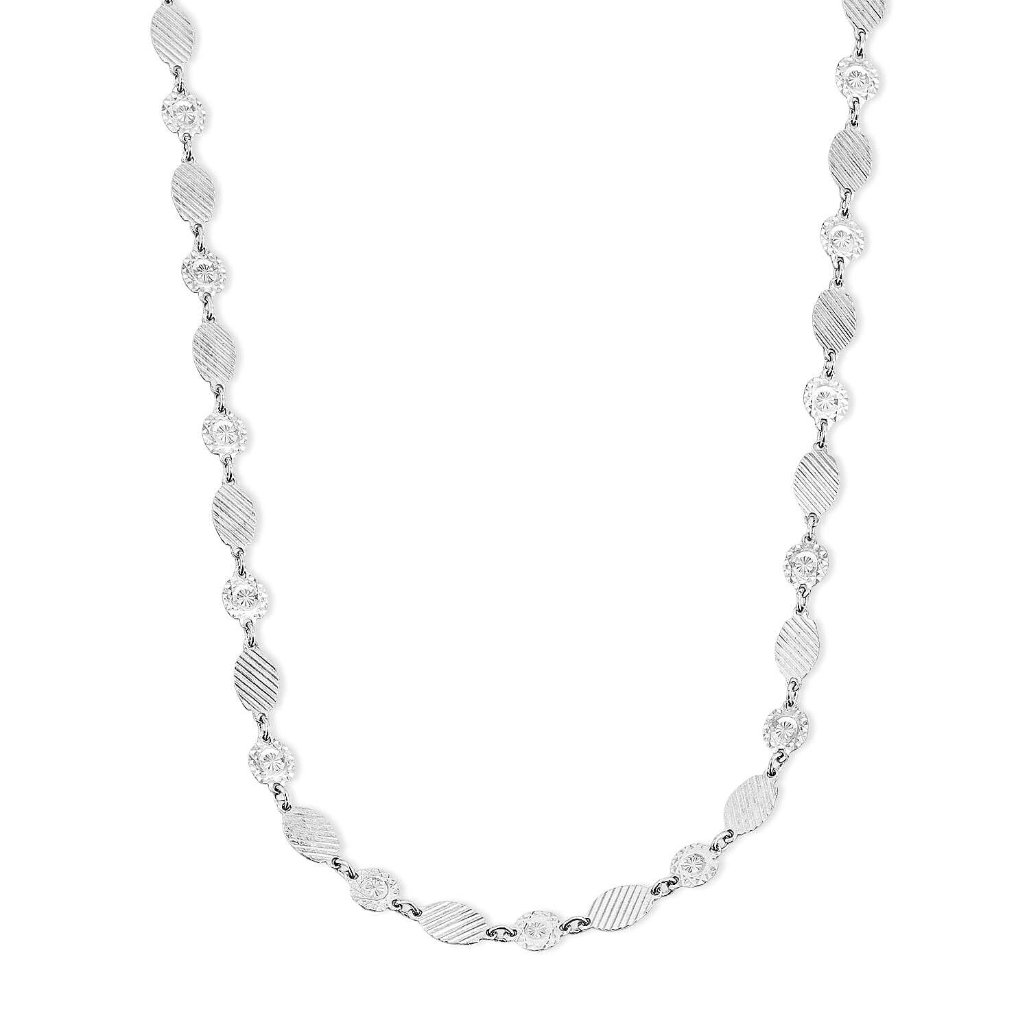 Arte Chain in Rhodium Over Sterling Silver 18 Inches